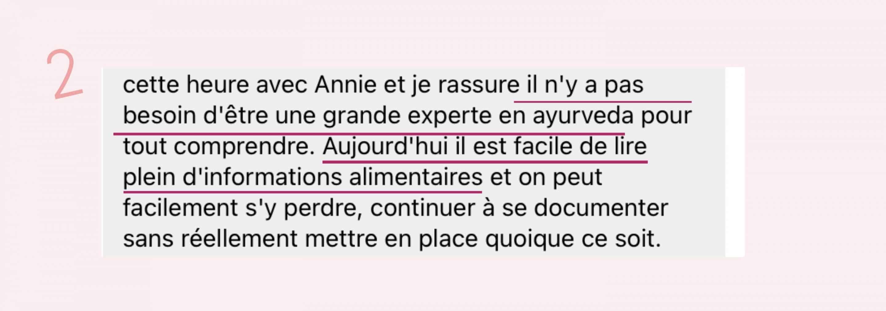 Avis Christelle Coaching alimentaire p2